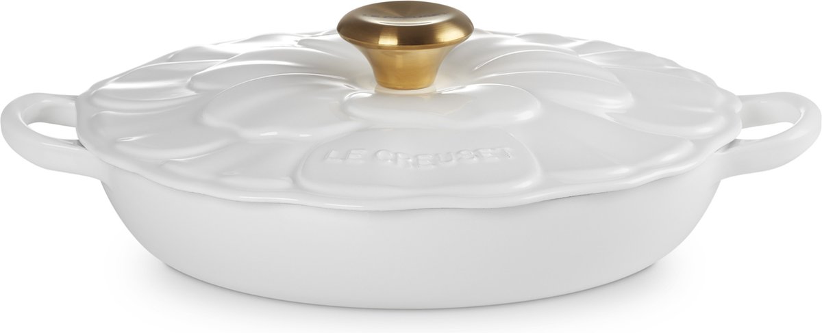 LE CREUSET - Signature - Campagnard braadpan Bloesem 26cm wit