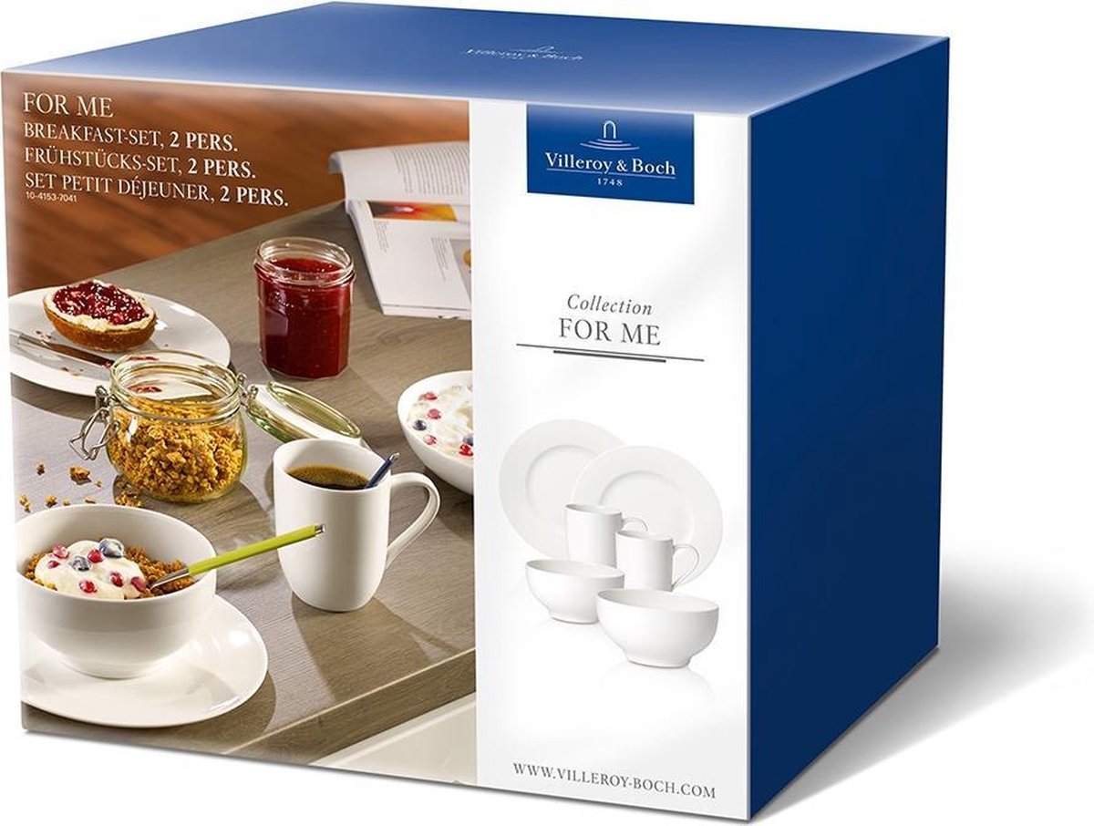 VILLEROY & BOCH - For Me - Serviesset Ontbijt 2 persoons 6-dlg