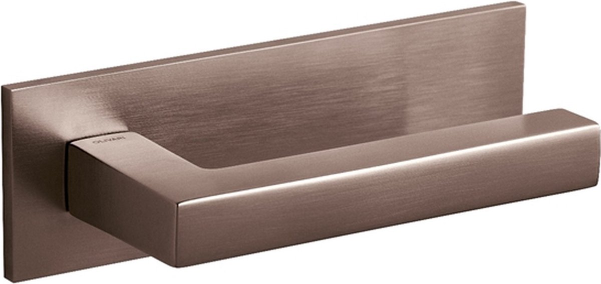 Olivari | Deurkruk ABC op horizontaal schild | Brons mat titaan PVD