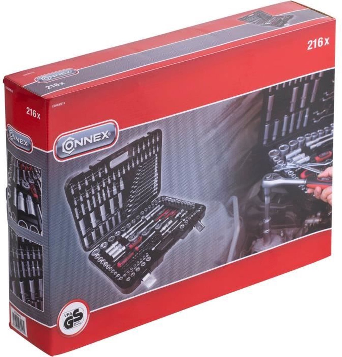 Connex Steeksleutelset 1/4+3/8+1/2 216Dlg - COX580216