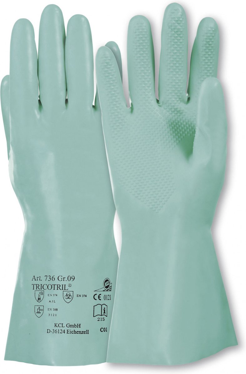 Honeywell Chemicaliënhandschoen | maat 10 groen | EN 388, EN 374 | PSA-categorie III | 10 paar - 073610141X 073610141X