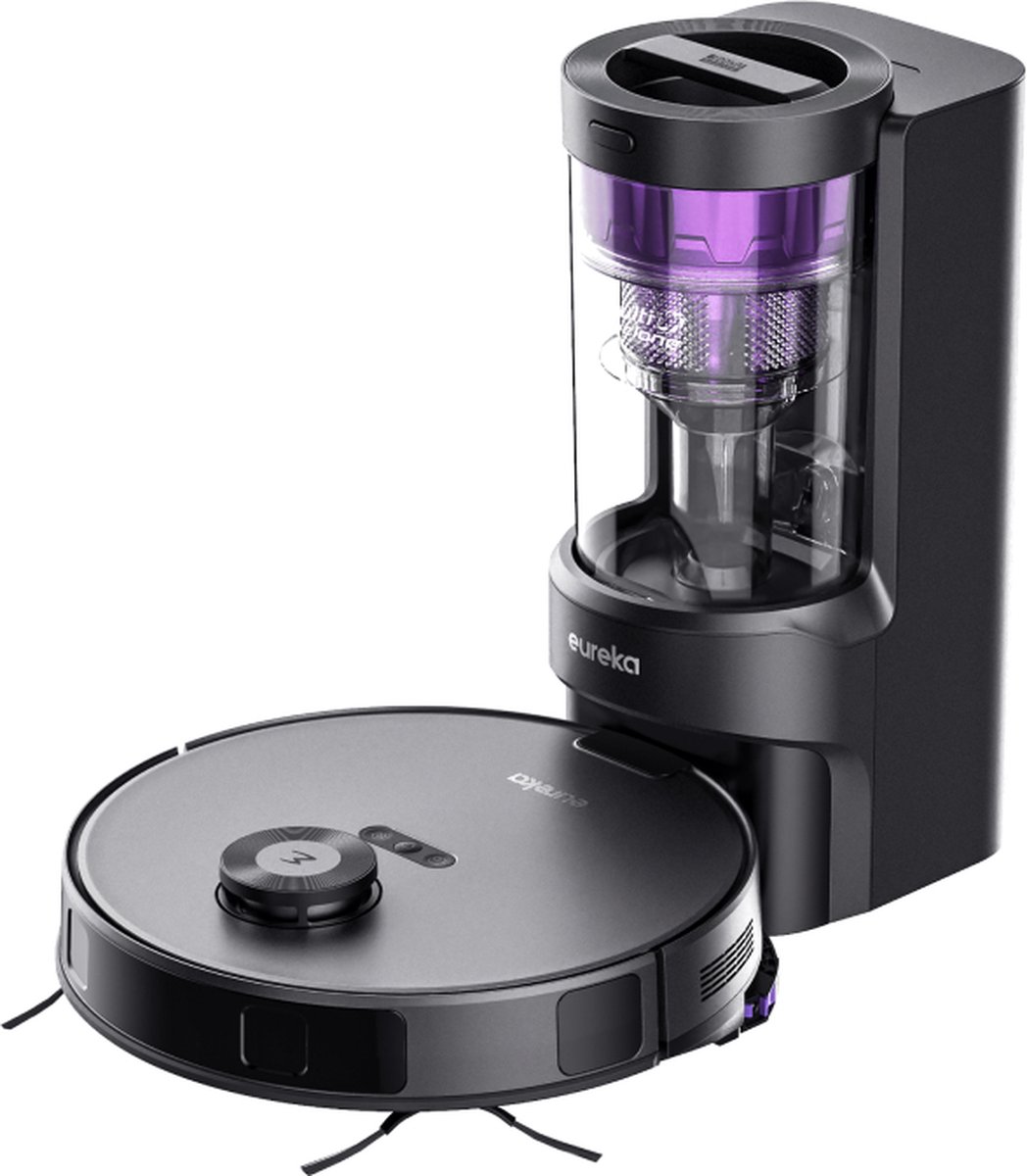 eureka NERE10S Dweil- en zuigrobot Zwart