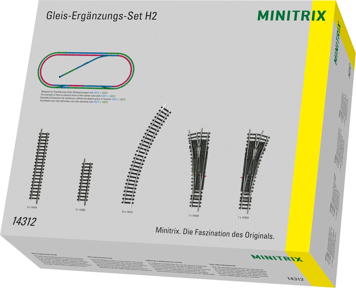 N Minitrix rails 14312 Uitbreidingsset 1 set(s)