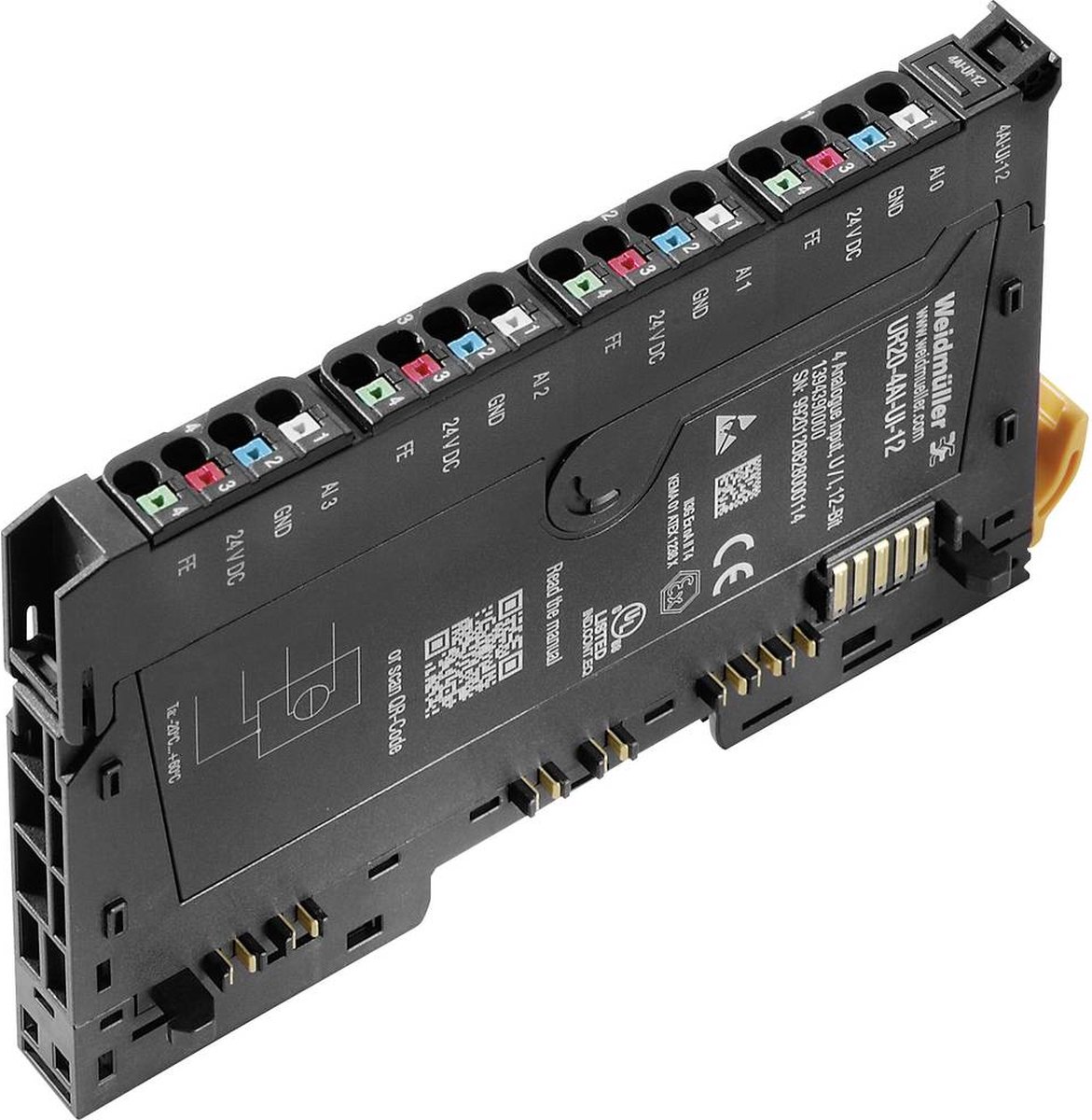 Weidmüller UR20-4AI-UI-12 1394390000 PLC-uitbreidingsmodule 24 V/DC