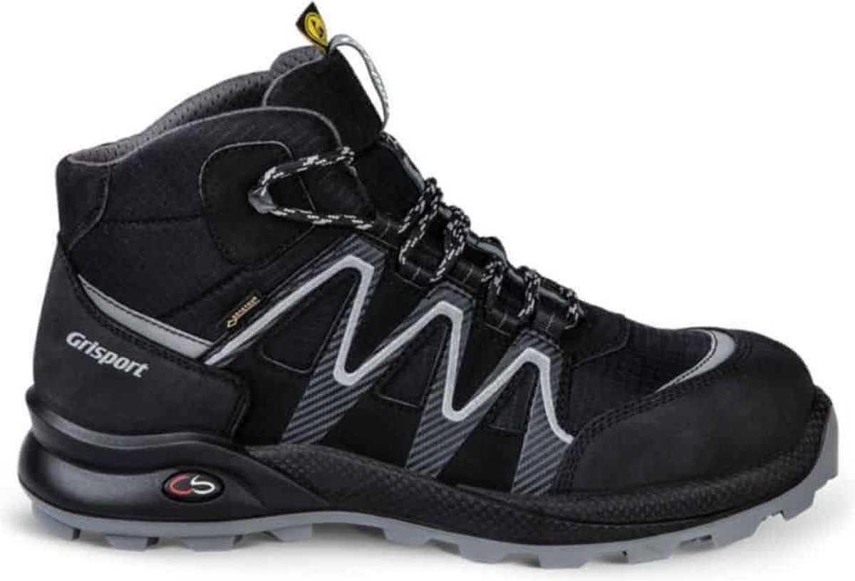 Grisport Safety Cross GTX Line / 33663 Hoog S3 ESD | Zwart/Zilver | Maat 46 - 00.049.014.46