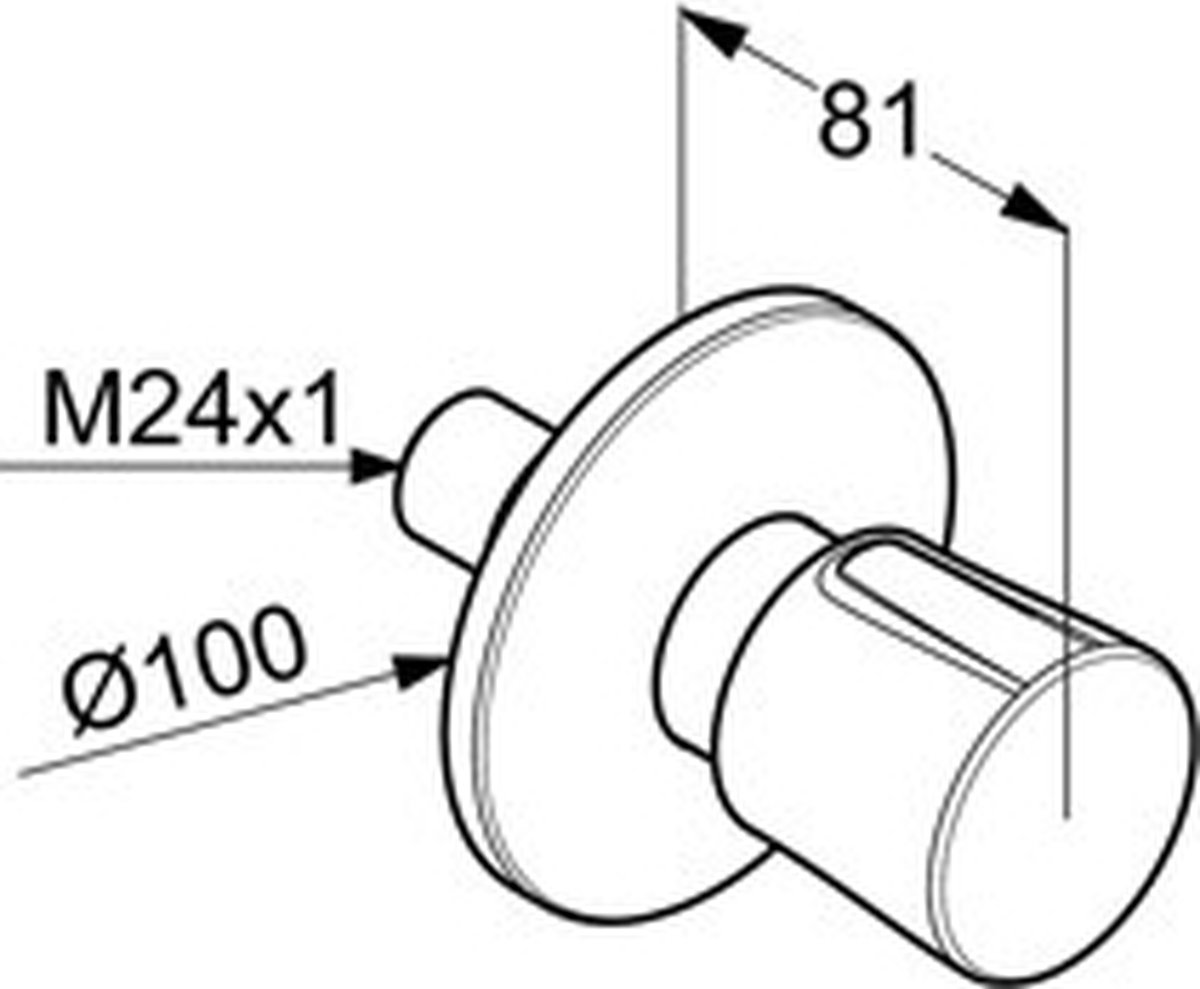 Kludi Balance afbouwdeel v. inbouw stopkraan chroom
