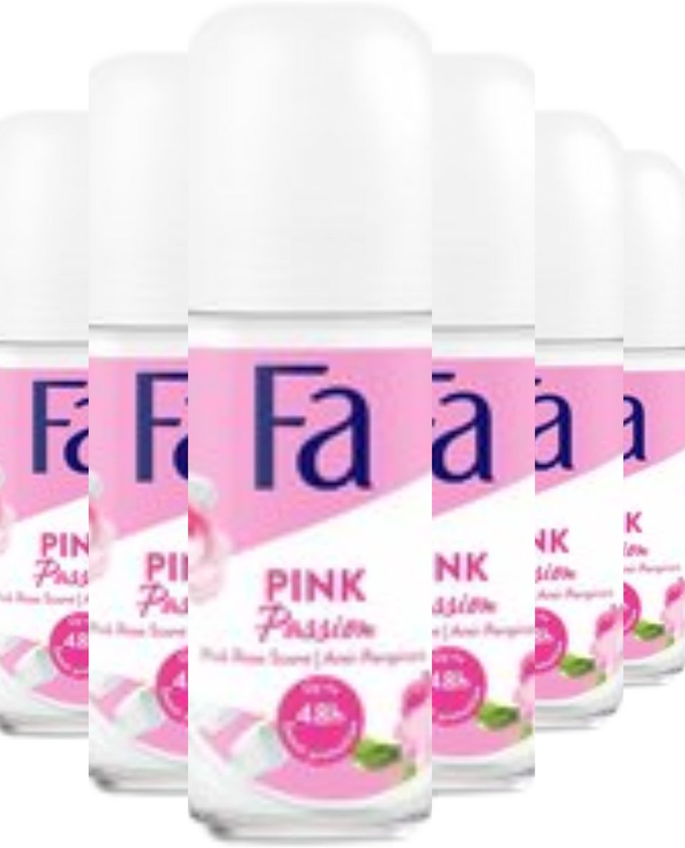 6x Fa Deodorant Roller Pink Passion 50 ml