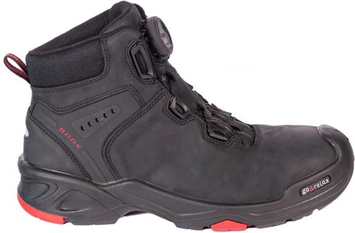 Baak Braxton BOA 6642 S3 | Zwart/Rood | Maat 40 - 4031783001348