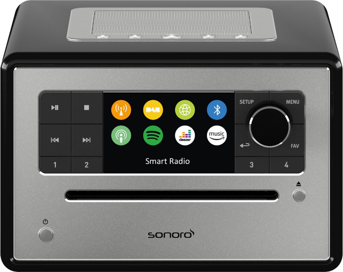 Sonoro: Elite internetradio met CD-speler - Hoogglans zwart