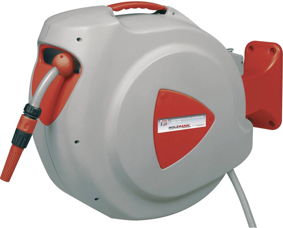 Holzmann Maschinen WSR30M Tuinslanghouder voor aan de muur Rood, Grijs 12.7 mm 30 m 1/2 inch 1 stuk(s)