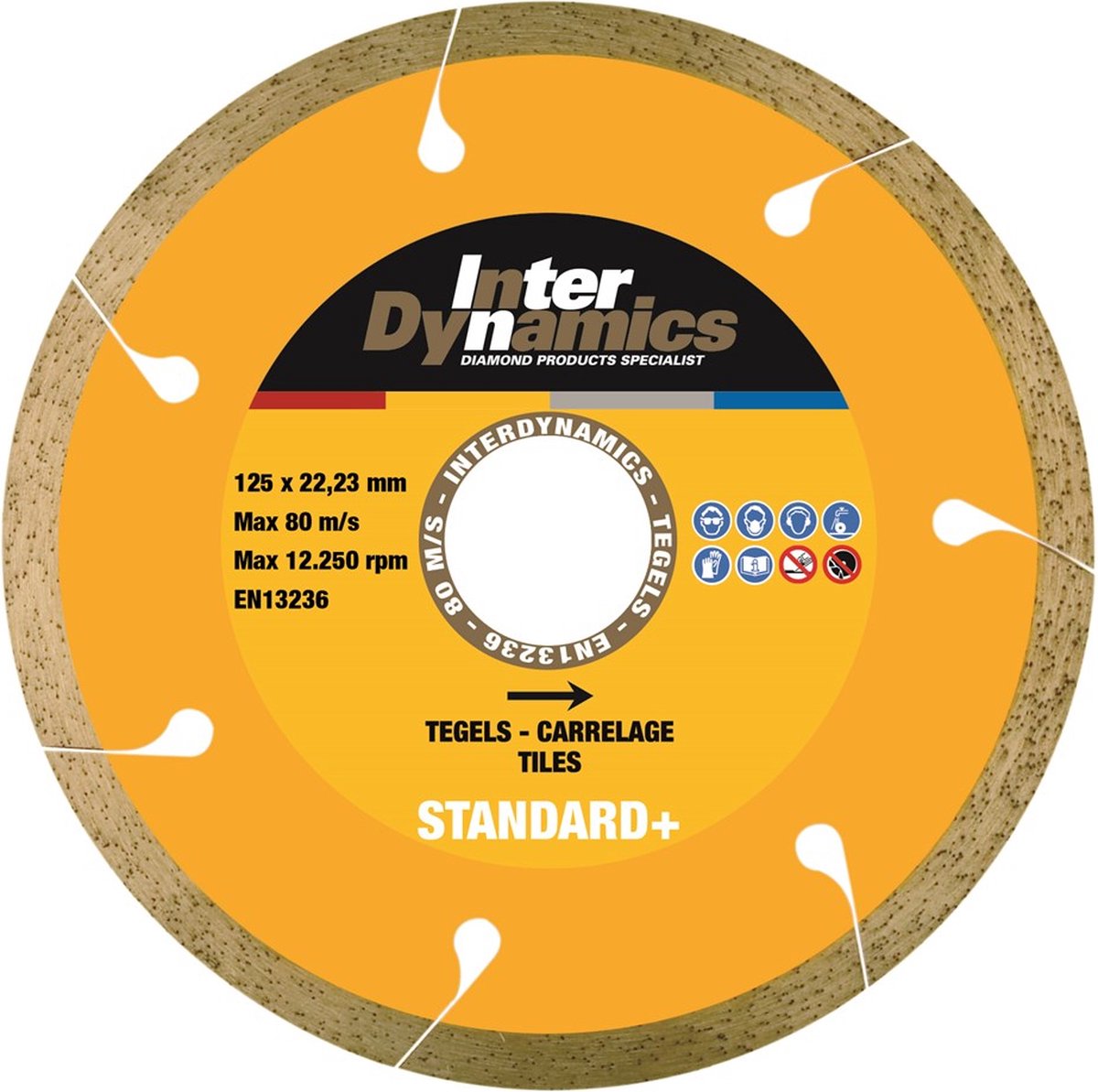 Inter Dynamics Diamantzaag Tegel Standard+ 180x22,2mm - 307180