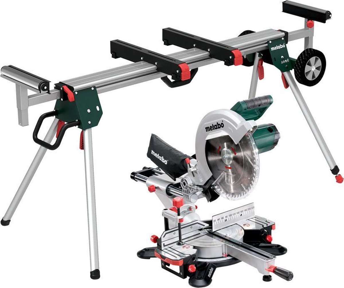 Metabo Afkortzaag KGS 305 M met trekfunctie + KSU 401 onderstel - 690862000