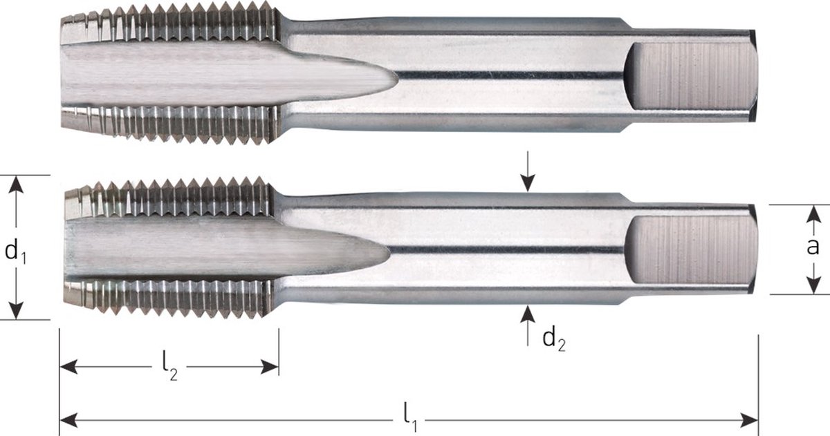 Rotec HSS Handtappenset 3/4 x 14 NPT (2) - 3140022