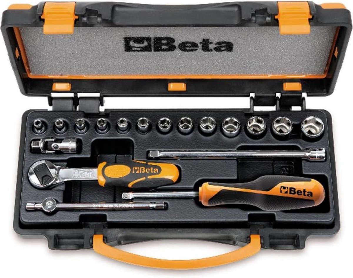 Beta Doppendoos met 13 zeskant dopsleutels en 5 toebehoren 900/C13-5 - 009000953
