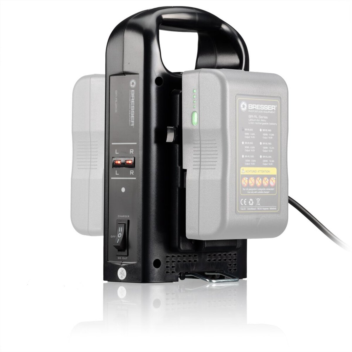 BRESSER BR-RL2KS Lader voor 2 V-Lock Accu