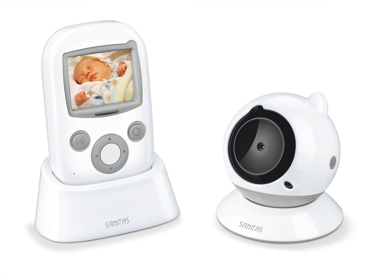 Sanitas SBY-98 video babyfoon,360 graden roterende camera, bereik tot 200 meter