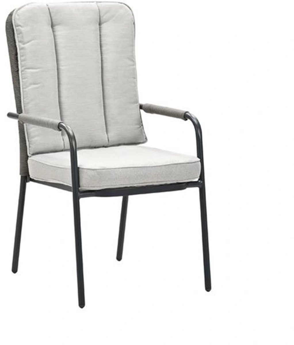 Venice Dining Tuinstoel Carbon Black/Desert Sand - Garden impressions