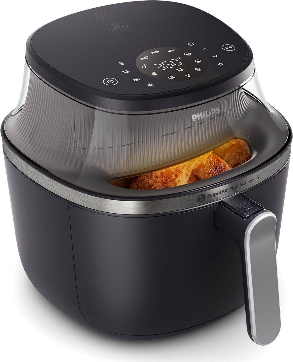 Philips 3000 Series Airfryer - NA321/00 - Kijkvenster - RapidAir Plus - 4.2L - Tot 4 Personen - Zwart
