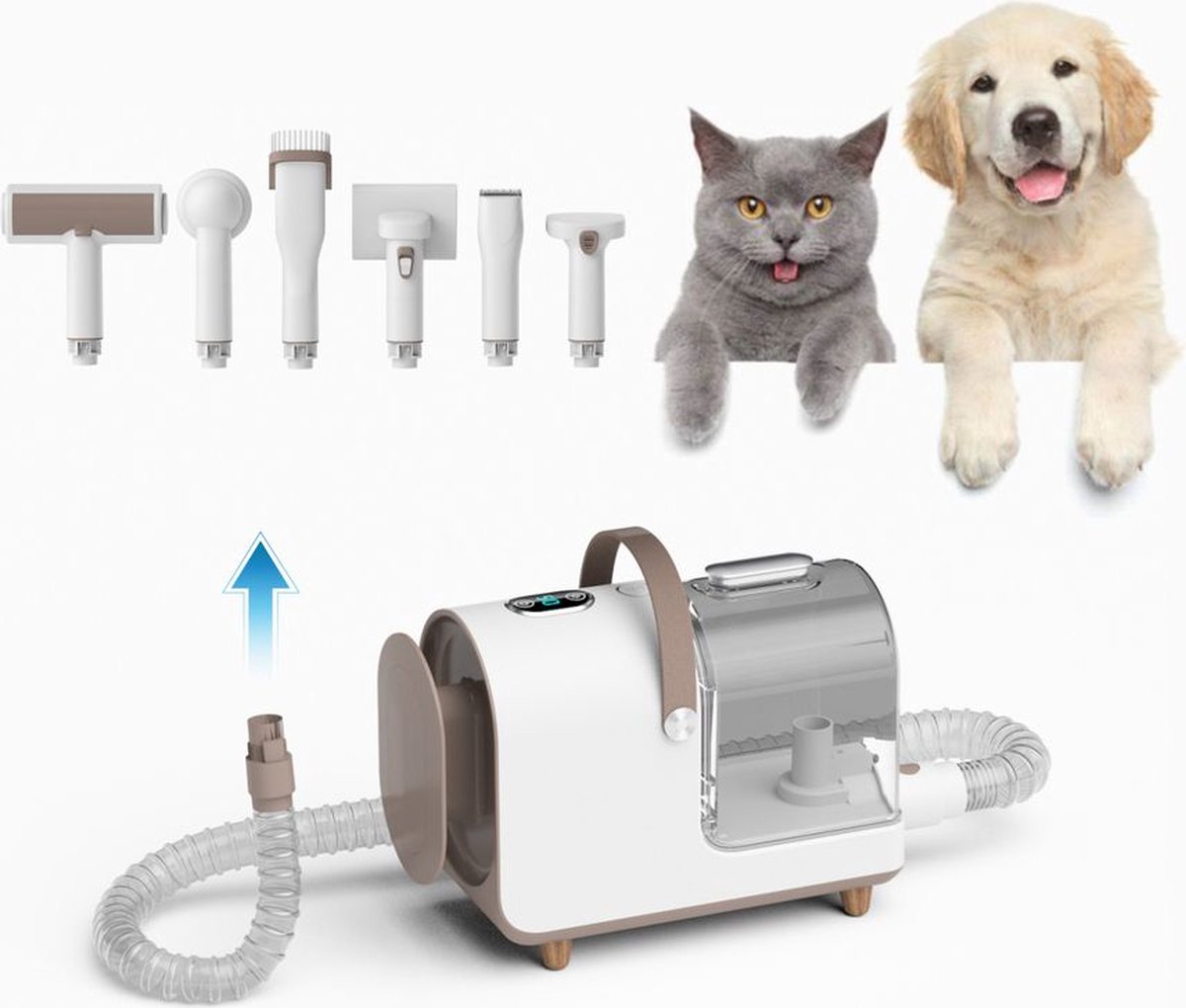Eziclean Animal Groomy 6 Katten en honden stofzuiger / dierenhaar verwijderaars - compact krachtig stil,