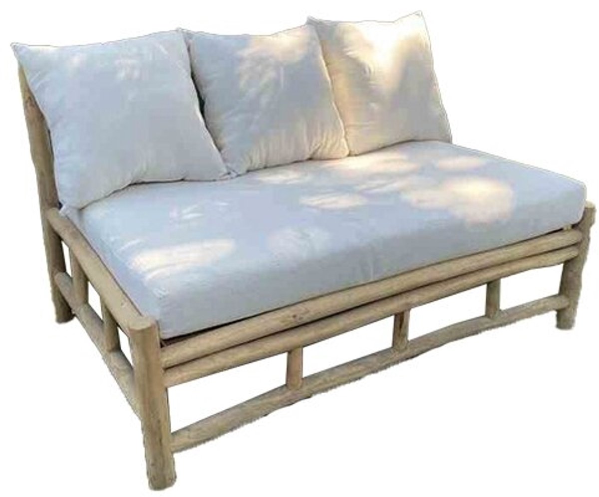 Palletbank teak 124x85 cm - Van der leeden