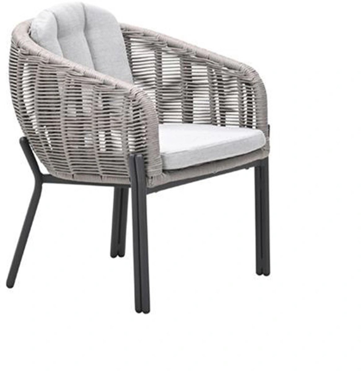 Zaragosa Dining Tuinstoel Carbon Black/Valley Sand - Garden impressions