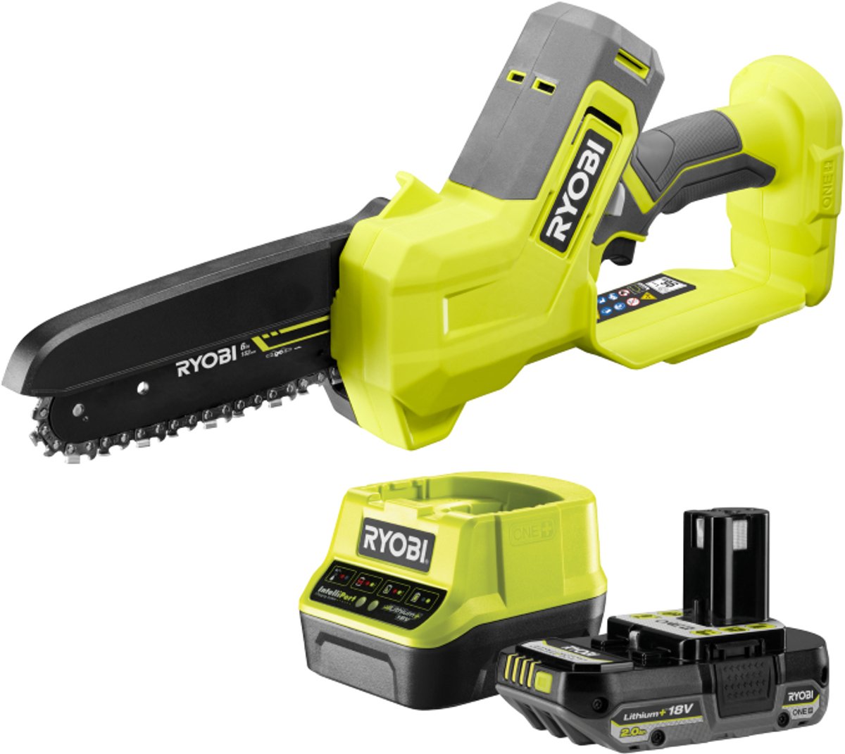 Accu 15cm Snoeikettingzaag (inlc. 1x2.0Ah accu) - Ryobi