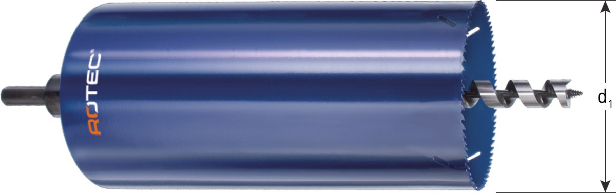 Rotec Dakdoorvoerboor 160x300mm 4-6tpi incl.boor +6kt adapter - 5291602