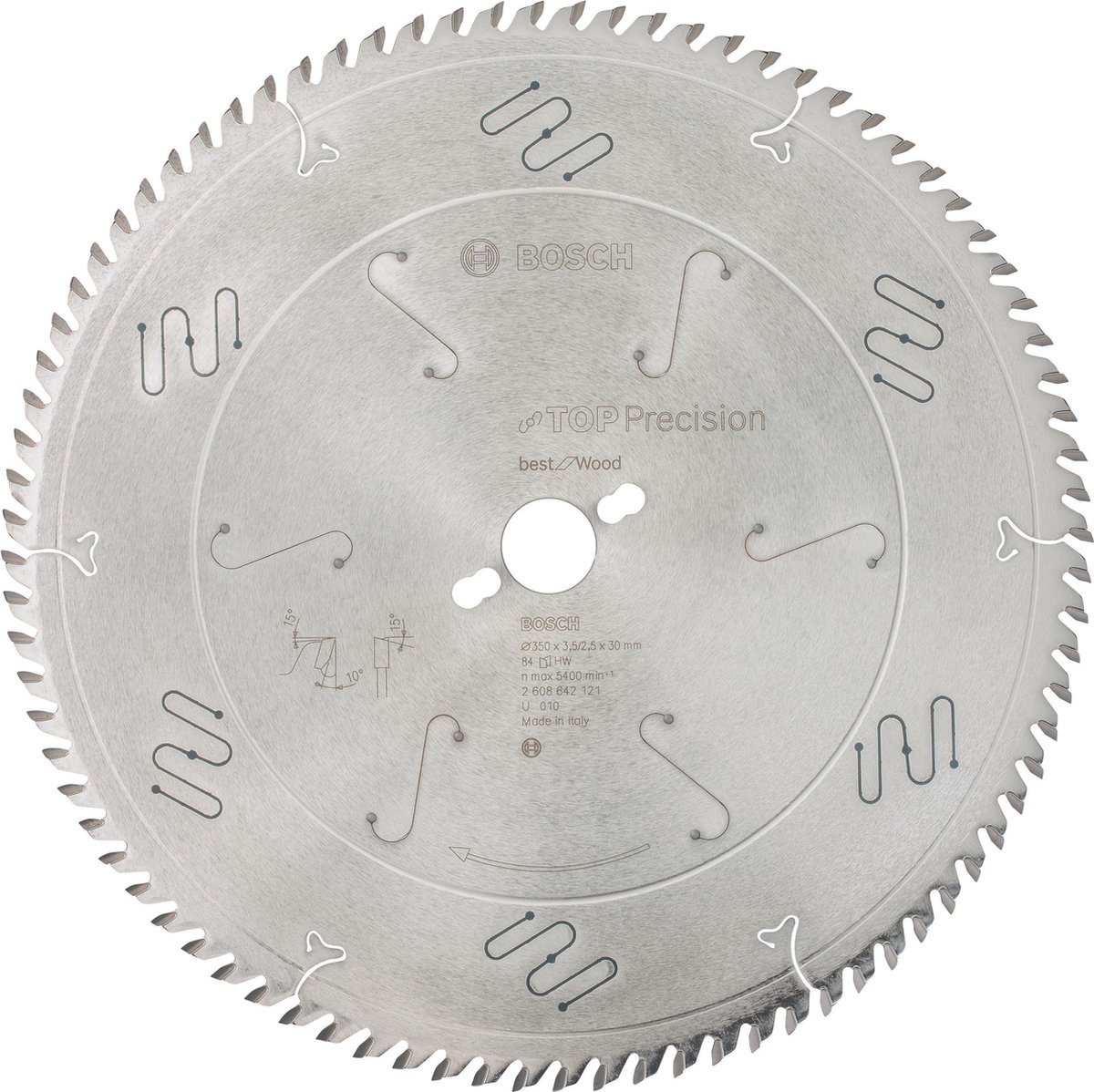 Bosch Accessoires Cirkelzaagblad Top Precision Best for Wood 350 x 30 x 3,5 mm, 84 1st - 2608642121