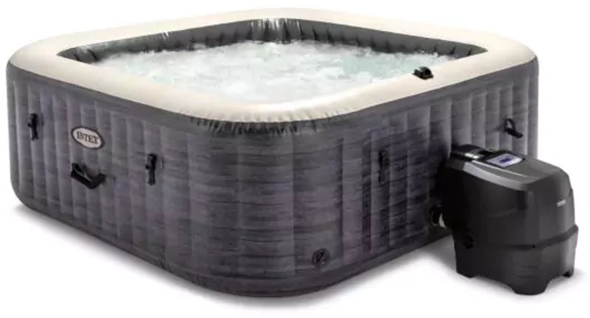 Intex PureSpa Greystone Deluxe 4 persoons spa - Vierkant - WiFi