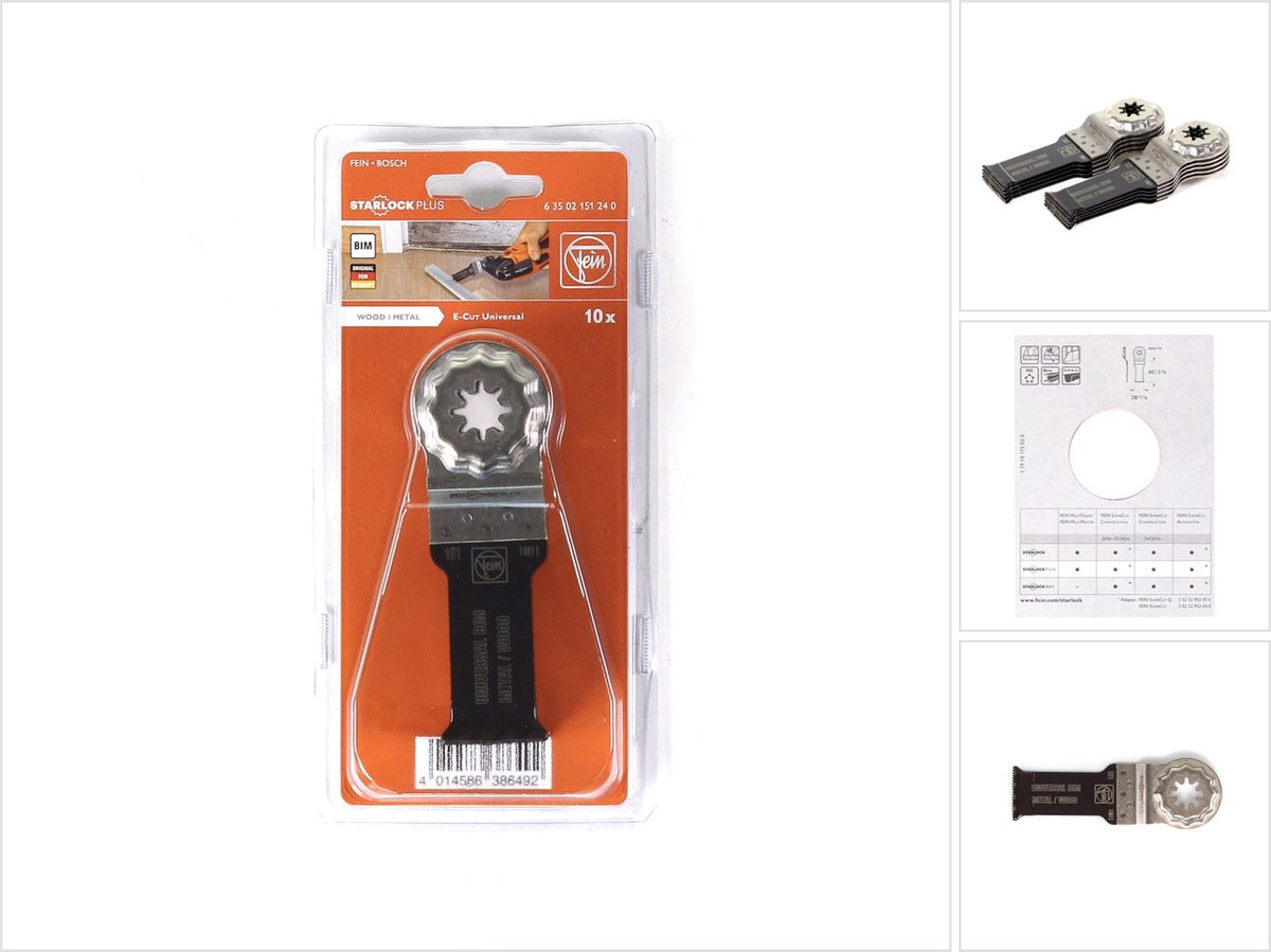 Fein 63502151240 E-Cut Universal Bimetaal Invalzaagblad 28 mm 10 stuk(s)
