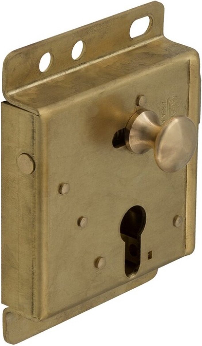Nemef 1640K/5 Ls Opleg dagschootslot | DM43mm | slotkast messing 100x137mm | 1 toers | DR 3 | draairichting: links - 9164055002