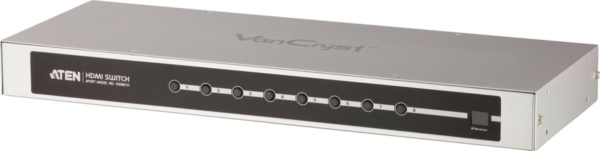 ATEN VS0801H-AT-G HDMI-switch 8 poorten Via PC bedienbaar, Met afstandsbediening 1920 x 1080 Pixel