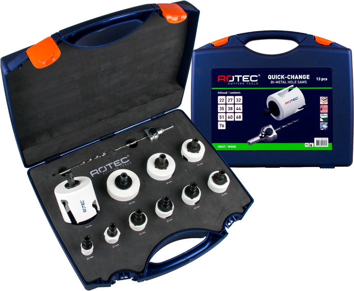 Rotec Quick-Change SDS MP Gatz.set Electricien 13dlg 22-76mm - 5286105