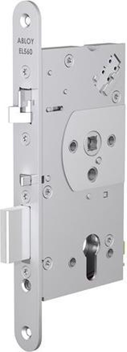 ABLOY EL560 Veiligheidspaniekdeurslot | enkelzijdig krukgestuurd | zelfvergrendelend | SKG** | DM55mm | PC72mm | voorplaat RVS 24x235mm afgerond |