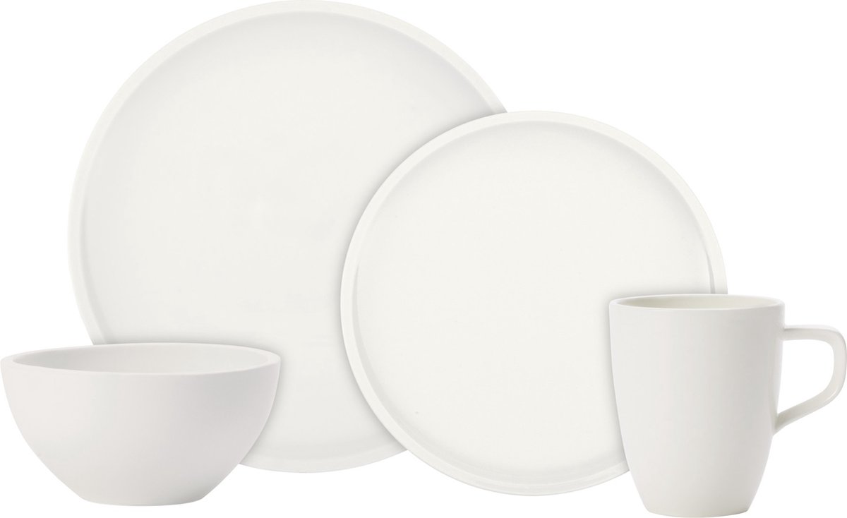 Villeroy & Boch Serviesset Artesano Original - 8-delig / 2 personen - 2 dinerborden, 2 ontbijtborden, 2 kommen en 2 bekers met oor