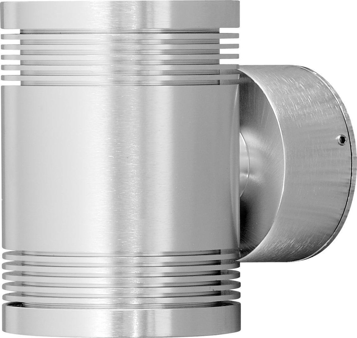 Konstsmide Monza - Buiten Wandlamp - 10 X 14 X 12 Cm - 12W LED Incl. - IP54 - Geanodiseerd Zilver