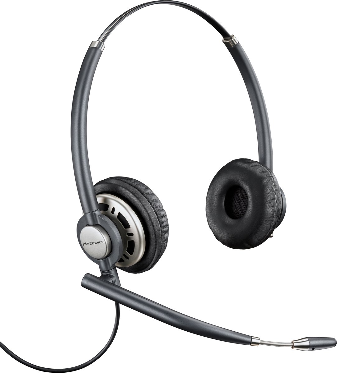 HP Poly EncorePro HW720 On Ear headset Computer Kabel Stereo Grijs, Zilver Ruisonderdrukking (microfoon)