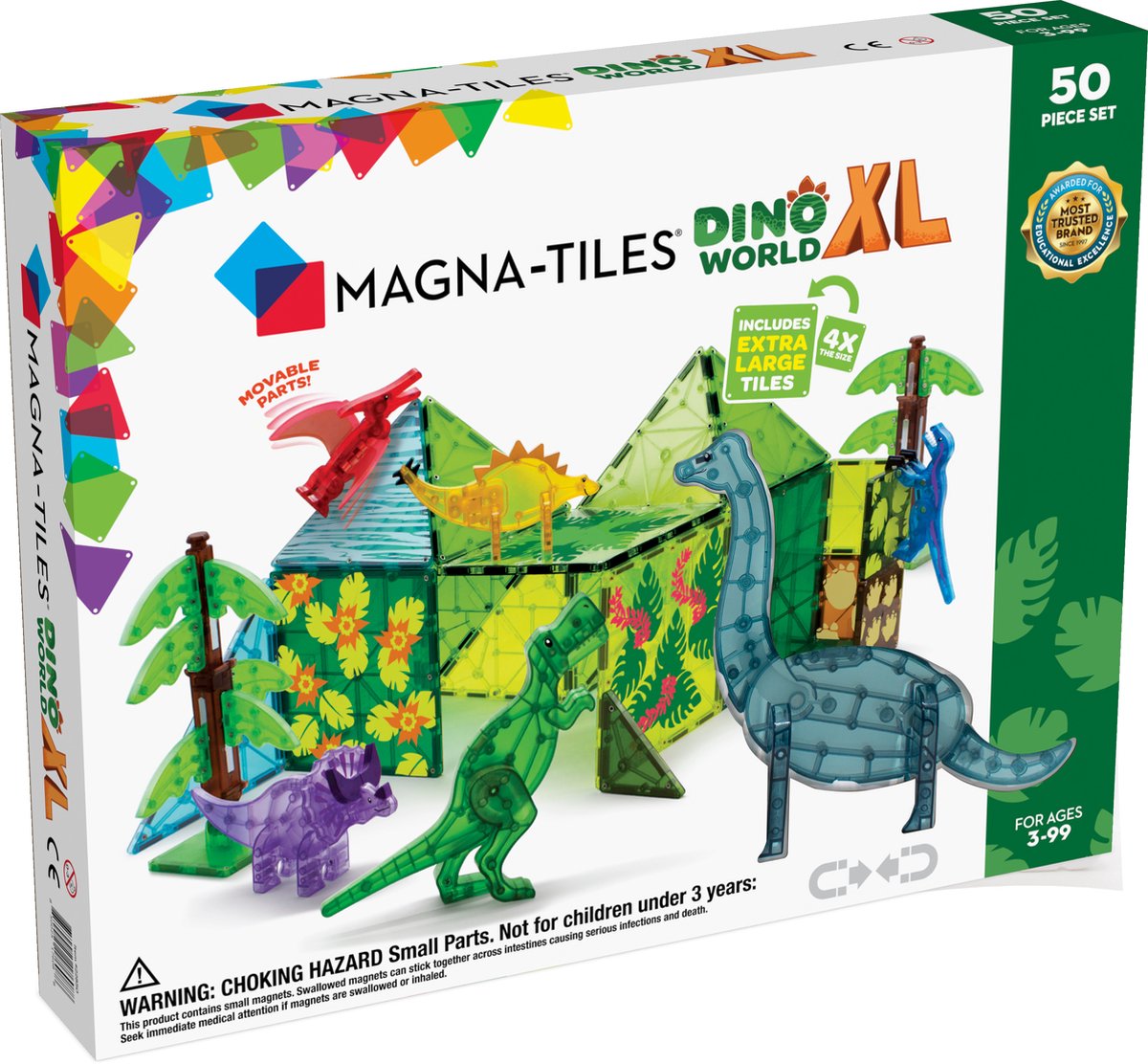 Magna-Tiles Dino World XL 50 stuks