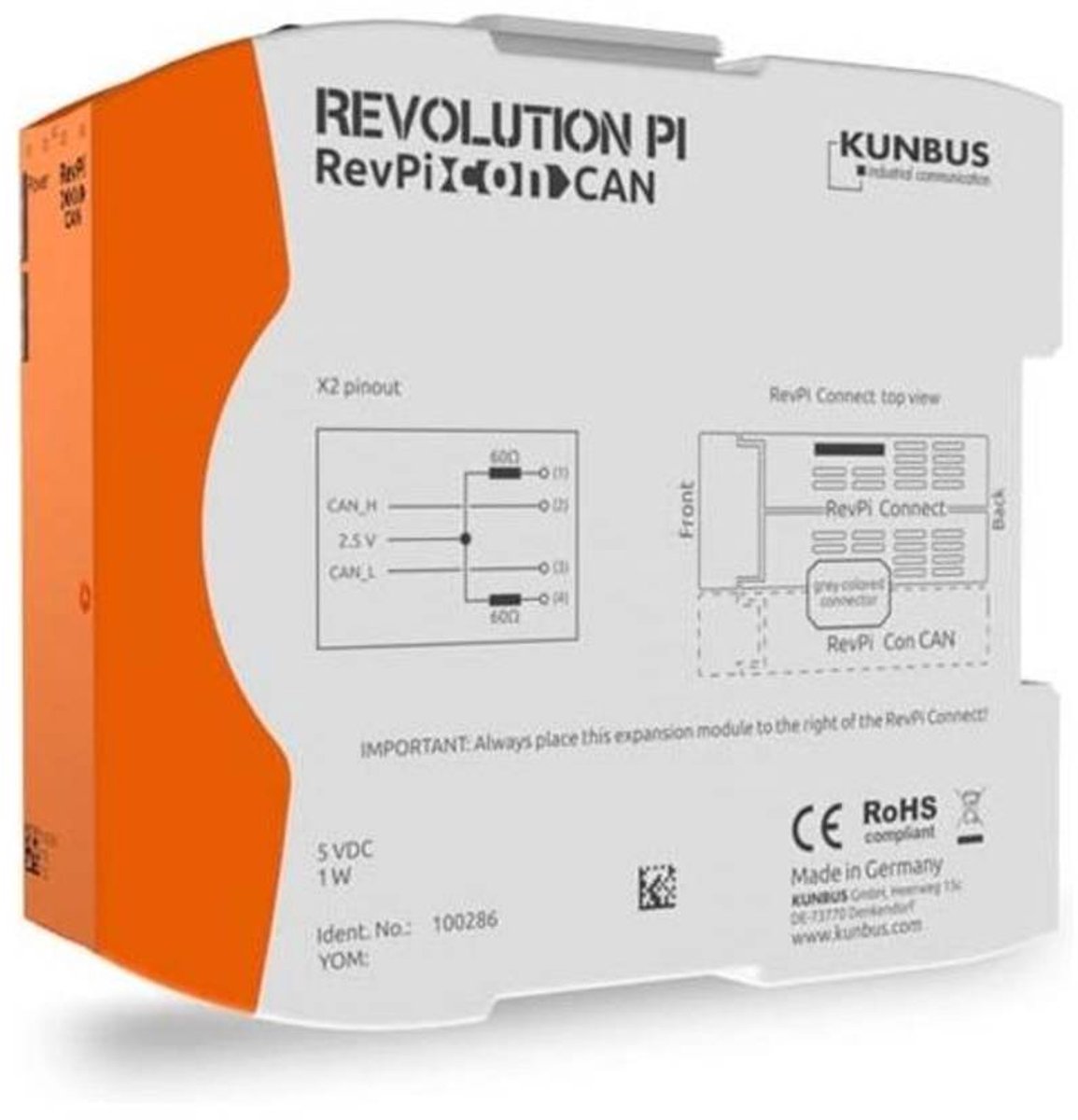 Revolution Pi by Kunbus PR100286 RevPi Con CAN Busmodule 1 stuk(s)