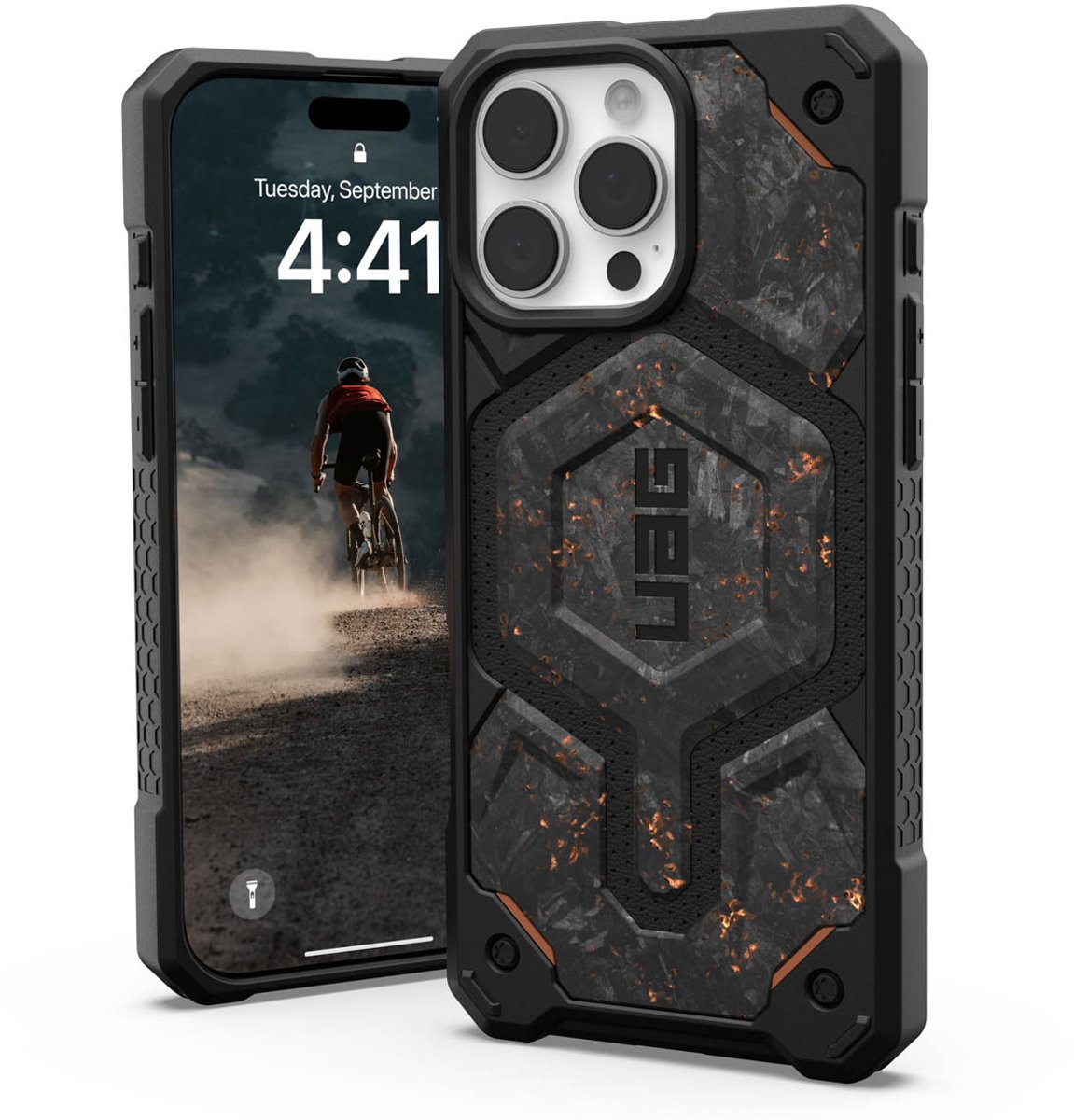Urban Armor Gear 114457114FCU Backcover Apple iPhone 16 Pro Max Carbon, Koper
