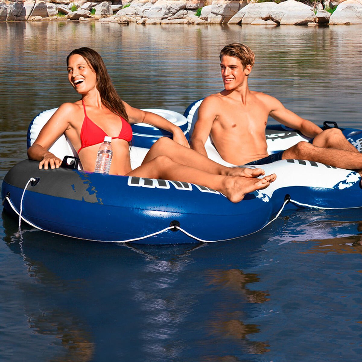 Inflatable Wheel Intex River Run 2 Blauw Wit 243 x 51 x 157 cm (3 Stuks)