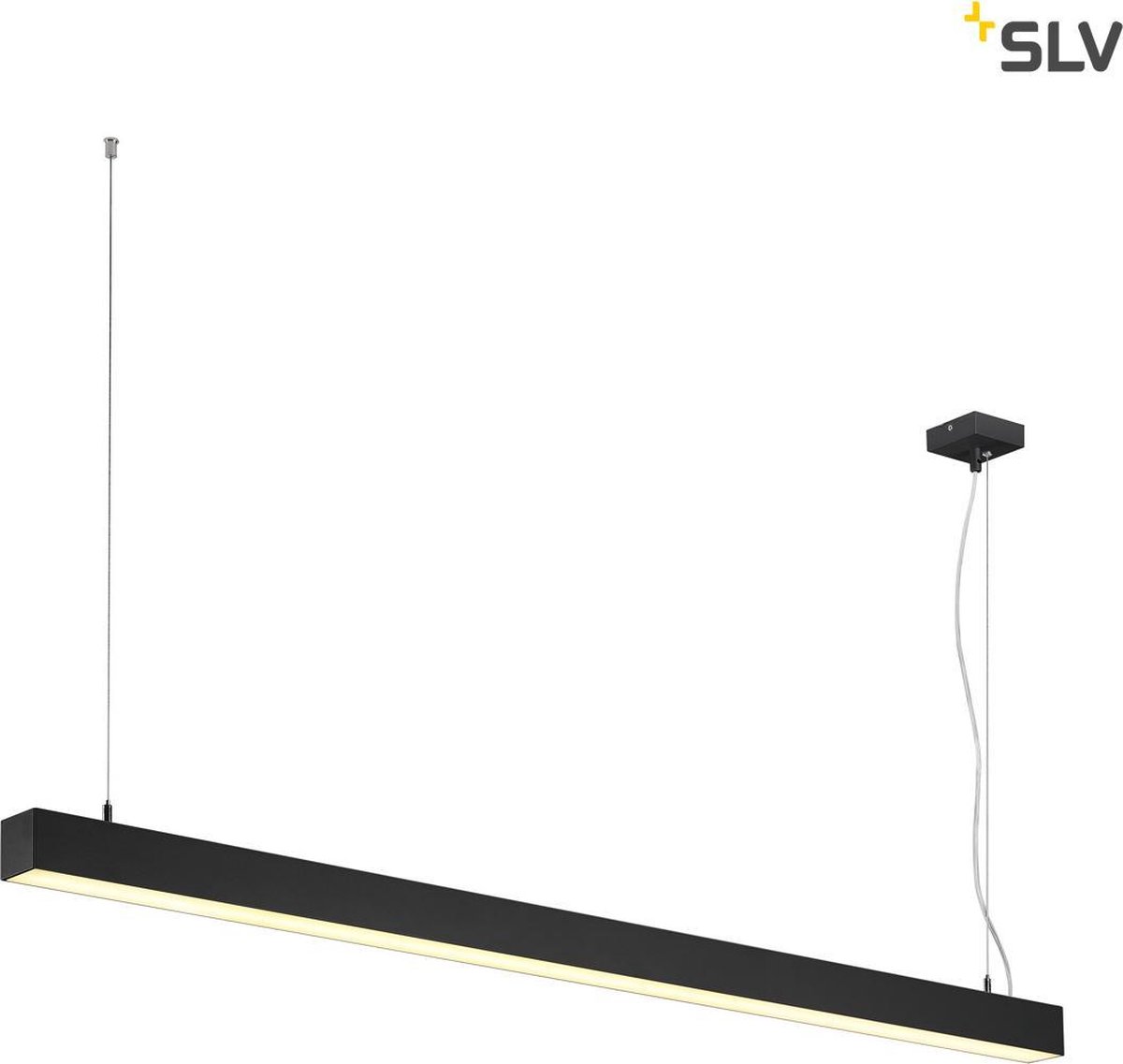 SLV Q-LINE ® 1001309 Hanglamp LED vast ingebouwd Zwart