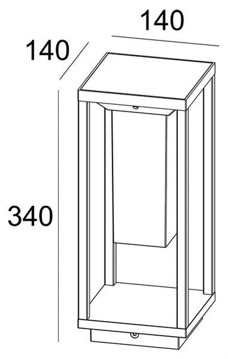 Deko Light 733049 Stehleuchte, Samas Solar 340 Staande lamp op zonne-energie met bewegingsmelder LED LED vast ingebouwd 2.2 W Donkergrijs