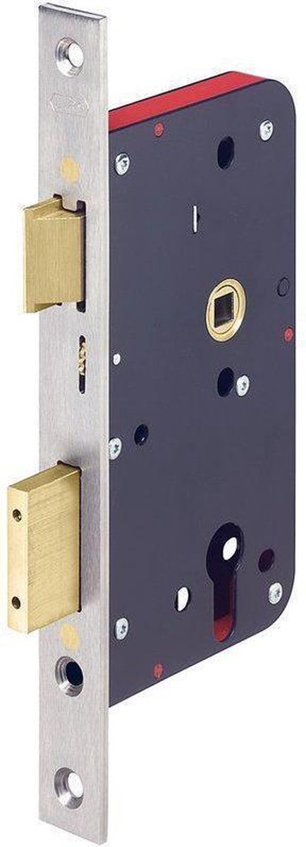 ASSA ABLOY 2424 Paniekdeurslot | SKG** | DM50mm | PC72mm | krukgat 8mm doorgaand | voorplaat RVS 24x235mm afgerond | DR 2+4 - 7268503