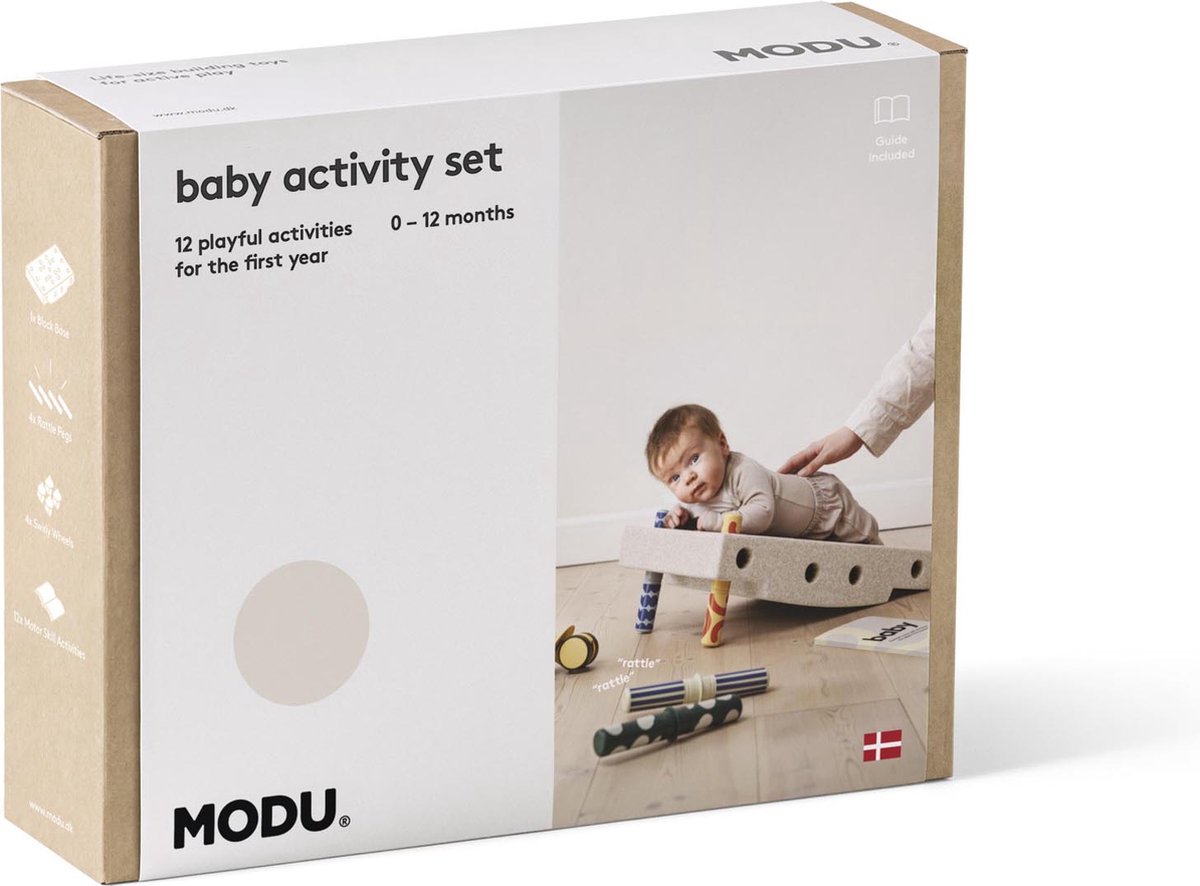 MODU Baby Motorische vaardigheden set - 10 Onderdelen - Waar Gre - MODU - OneSize - Activiteitenspeelgoed