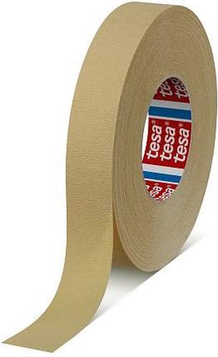 Tesa Afplakband | sterk gecrêpt | zeemleer | lengte 50 m | breedte 50 mm | wiel | 6 stuks - 04322-00017-00 04322-00017-00