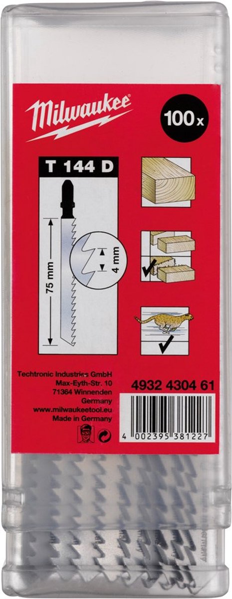 Milwaukee Accessoires decoupeerzaagbladzaagblad T 144 D (100 stuks) - 4932430461