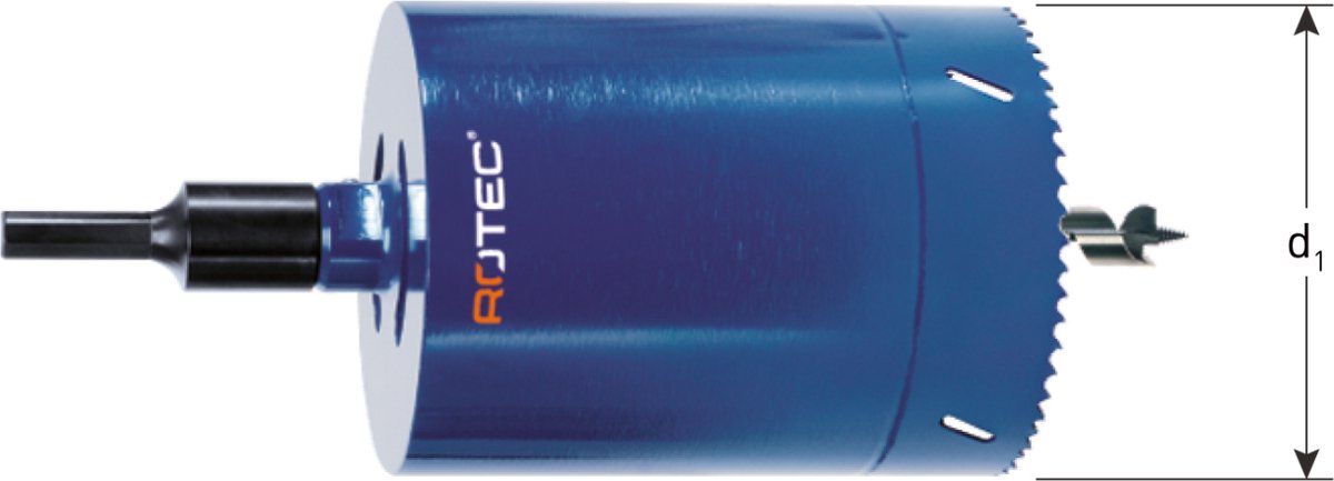 Rotec Dakdoorvoerboor 160x150mm 4-6tpi incl.boor +6kt adapter - 5291601