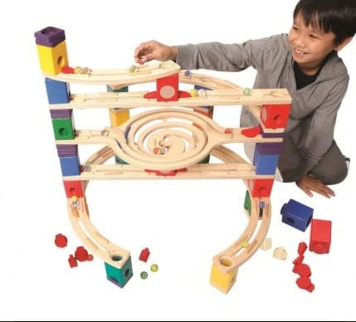 Quadrilla Loop de Loop knikkerbaan, 129-delig