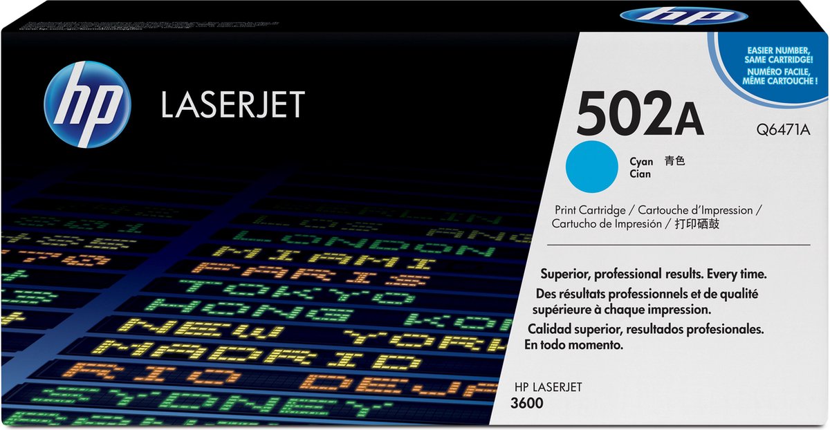 502A cyaan LaserJet tonercartridge (Q6471A) Toner